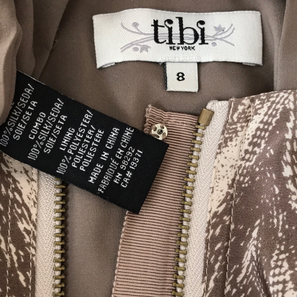 Tibi Silk Multi-Print 2 Way Front Zip Lined Mini - image 6